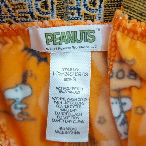 Peanuts Fleece Boxer Briefs Mens Small Orange Black Set of 2 Soft Underwear - Picture 9 of 10